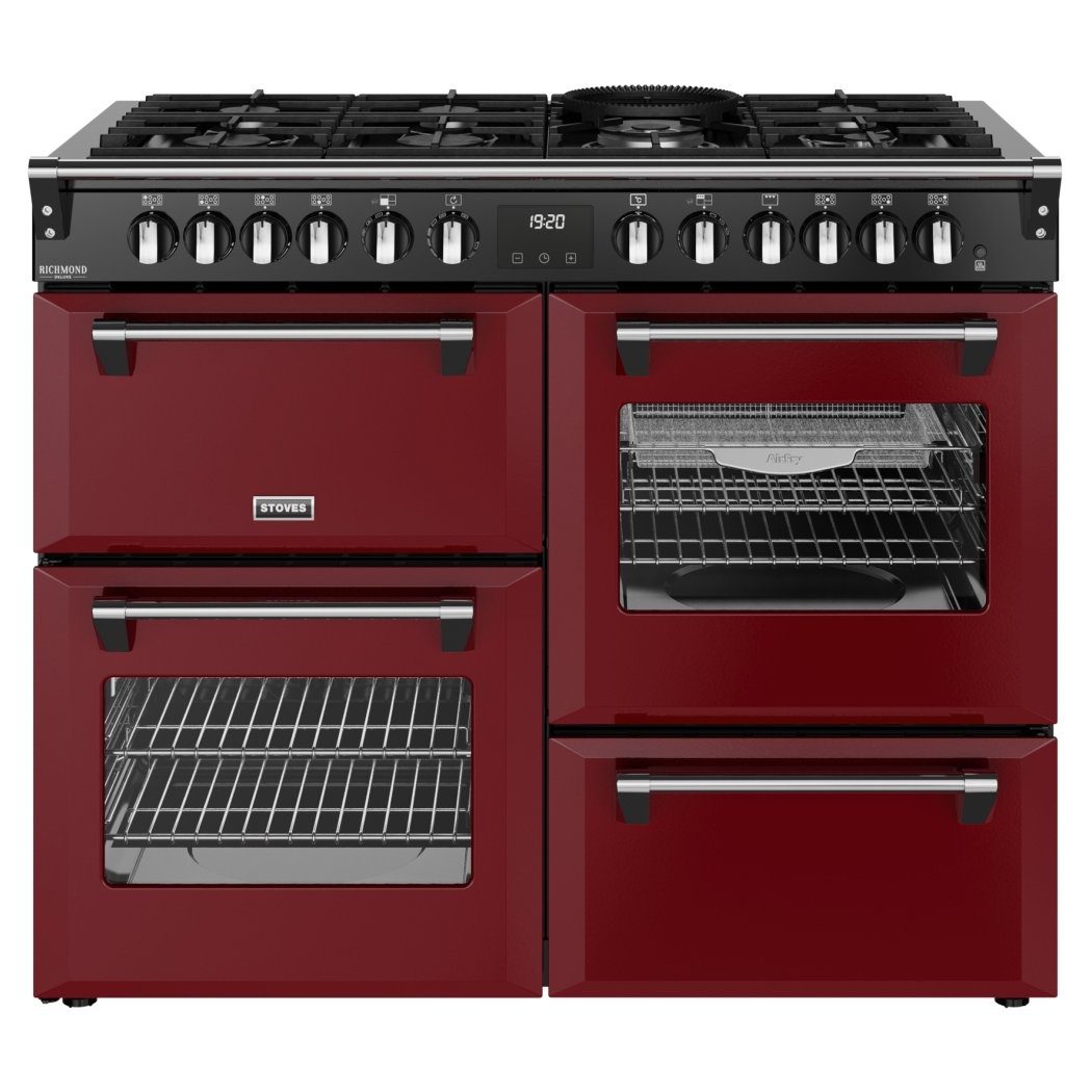 Stoves  12032 Richmond DX 110cm Dual Fuel Range Cooker ST DX RCA RICH 110DF GAR - GARNET RED
