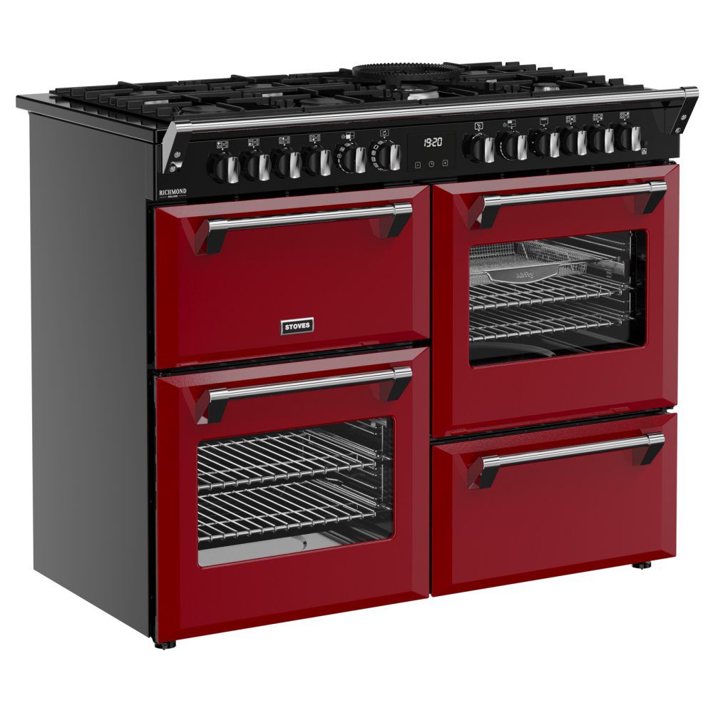 Stoves 12032 Richmond DX 110cm Dual Fuel Range Cooker ST DX RCA RICH 110DF GAR - GARNET RED Stoves 12032 Richmond DX 110cm Dual Fuel Range Cooker ST DX RCA RICH 110DF GAR - GARNET RED