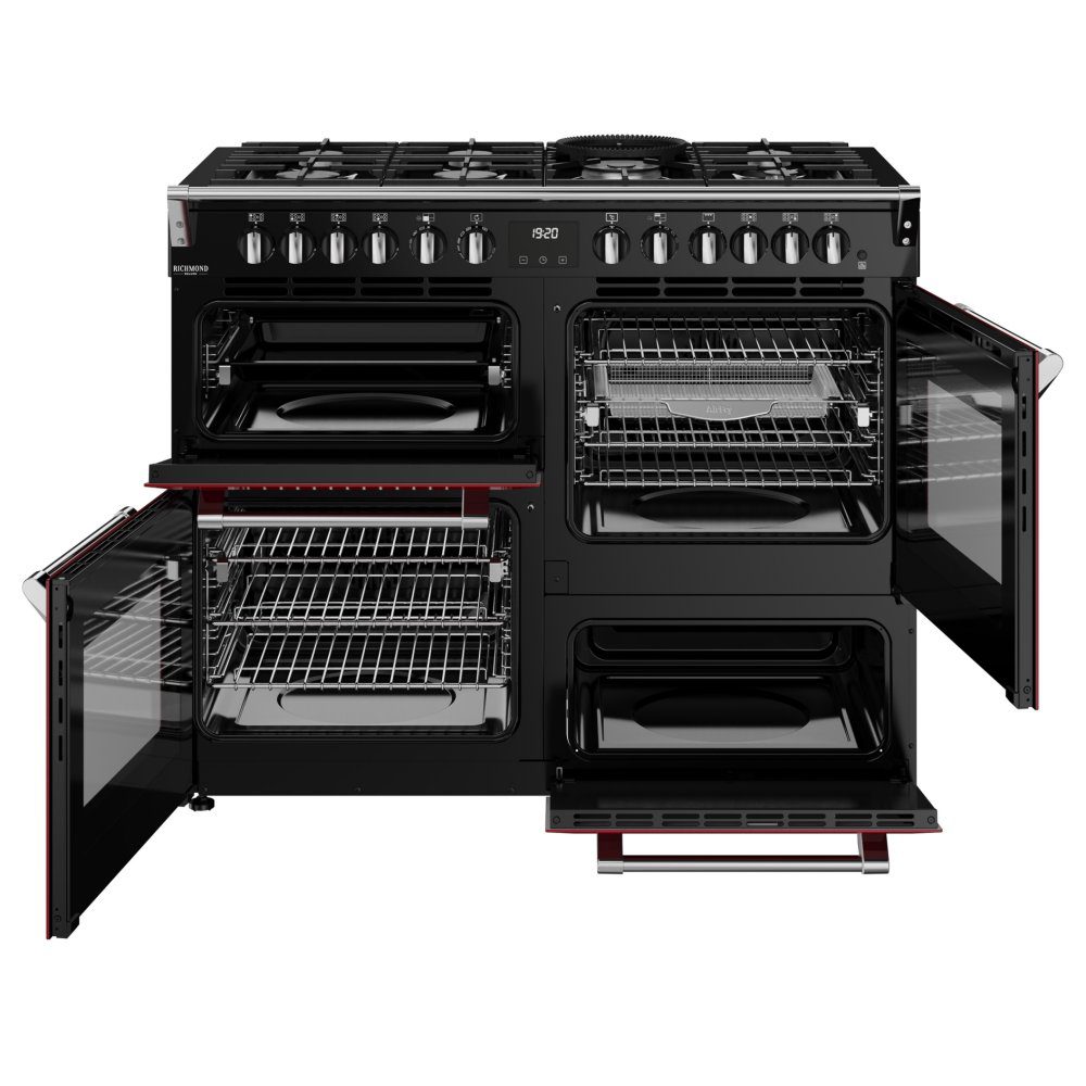 Stoves 12032 Richmond DX 110cm Dual Fuel Range Cooker ST DX RCA RICH 110DF GAR - GARNET RED Stoves 12032 Richmond DX 110cm Dual Fuel Range Cooker ST DX RCA RICH 110DF GAR - GARNET RED
