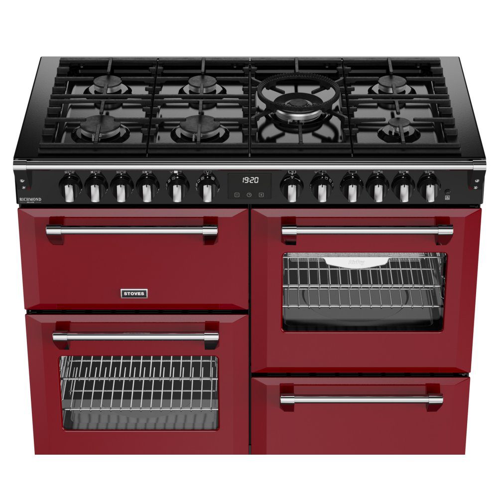 Stoves 12032 Richmond DX 110cm Dual Fuel Range Cooker ST DX RCA RICH 110DF GAR - GARNET RED Stoves 12032 Richmond DX 110cm Dual Fuel Range Cooker ST DX RCA RICH 110DF GAR - GARNET RED
