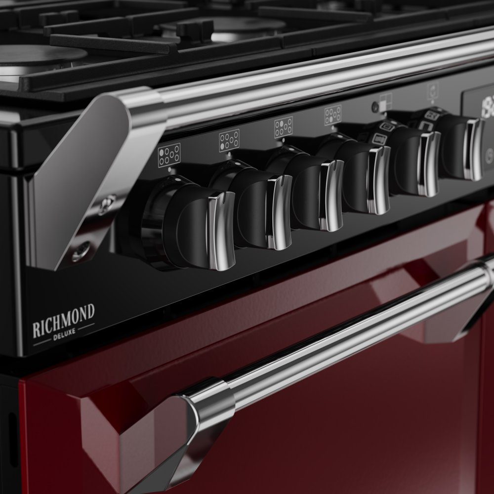 Stoves 12032 Richmond DX 110cm Dual Fuel Range Cooker ST DX RCA RICH 110DF GAR - GARNET RED Stoves 12032 Richmond DX 110cm Dual Fuel Range Cooker ST DX RCA RICH 110DF GAR - GARNET RED