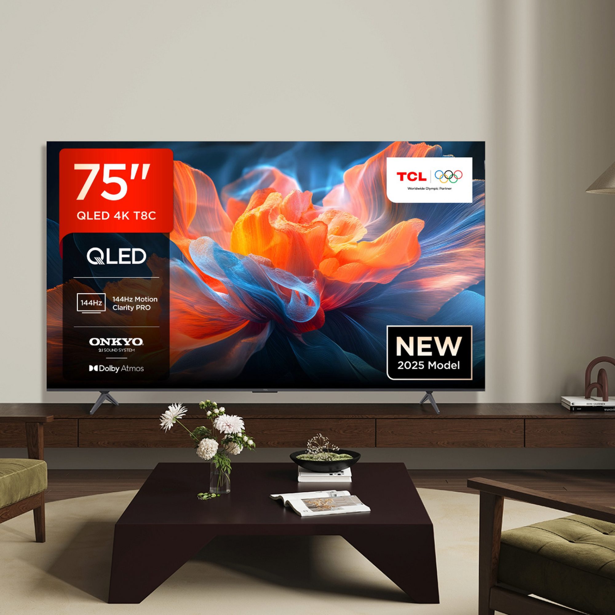 TCL 2025 75" 4K QLED HDR UHD Smart TV 75T8C-UK - Black TCL 2025 75" 4K QLED HDR UHD Smart TV 75T8C-UK - Black