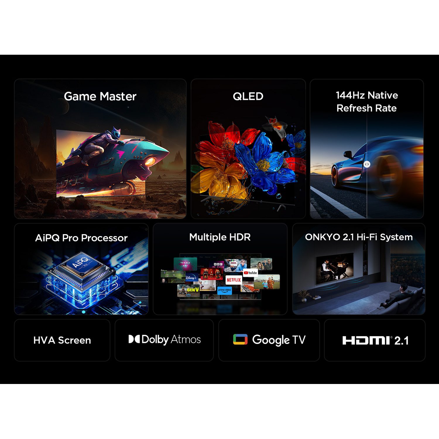 TCL 2025 75" 4K QLED HDR UHD Smart TV 75T8C-UK - Black TCL 2025 75" 4K QLED HDR UHD Smart TV 75T8C-UK - Black