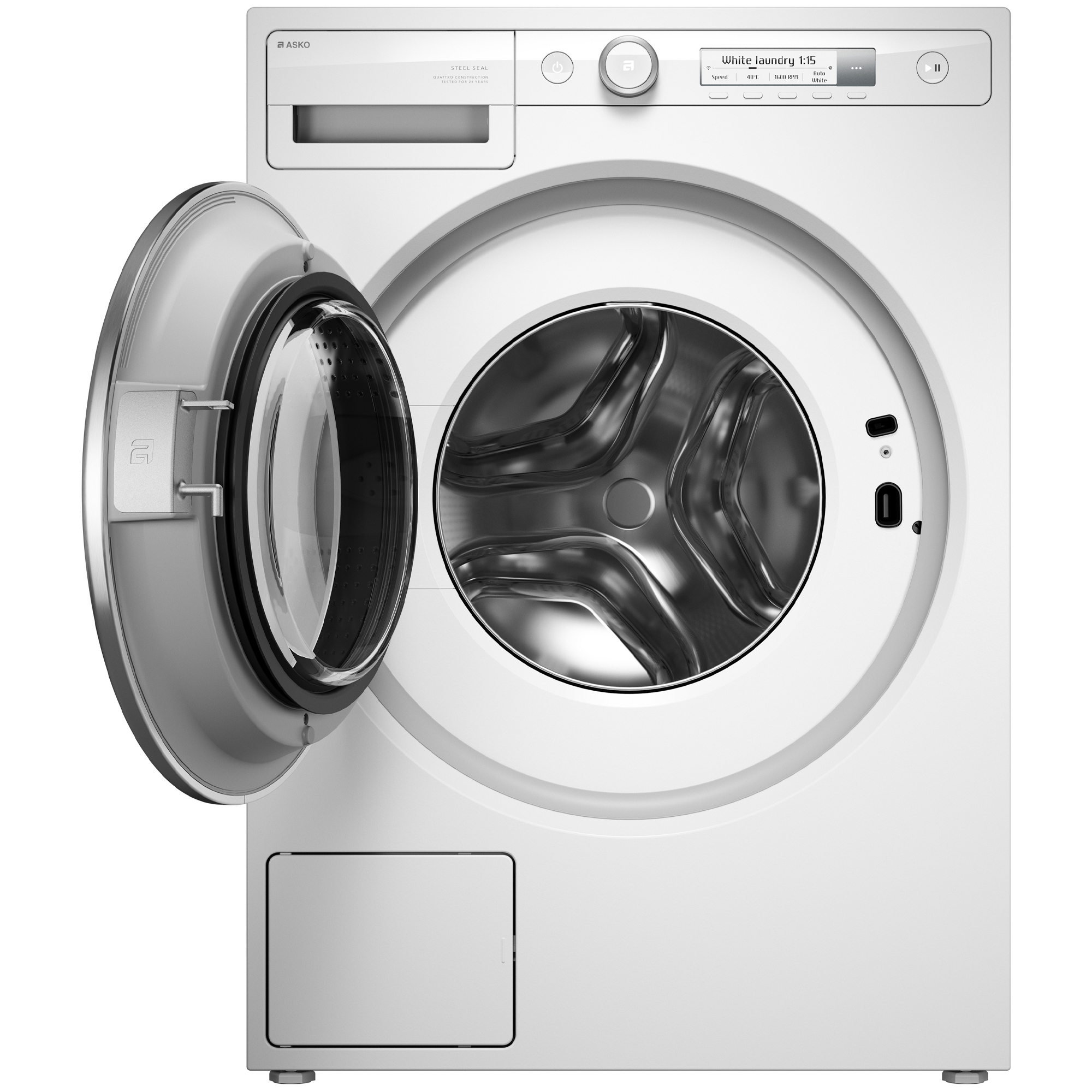 Asko 9kg Steel Seal Washing Machine 1600rpm W3096CW.UK - White Asko 9kg Steel Seal Washing Machine 1600rpm W3096CW.UK - White