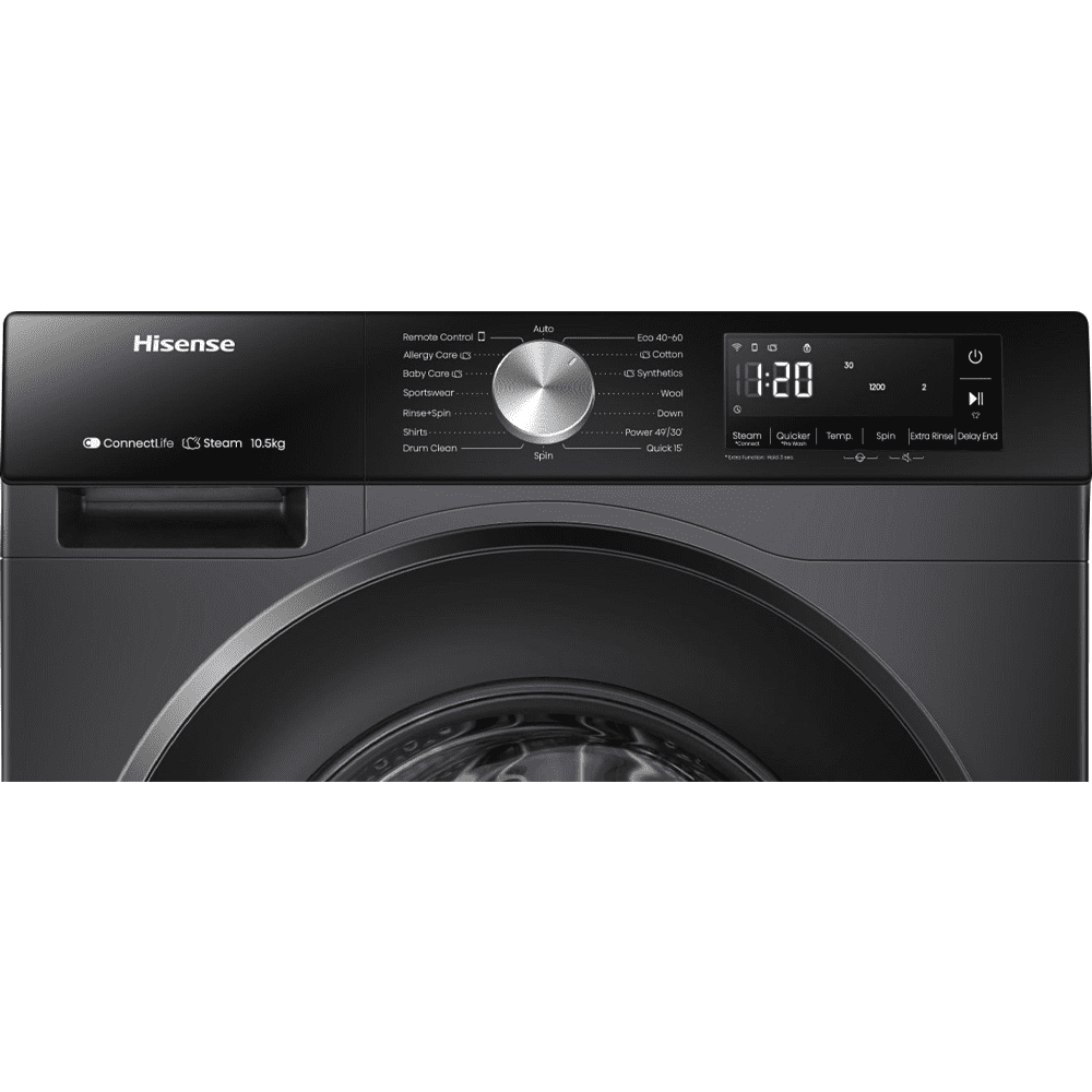Hisense 10.5kg 3S Series Washing Machine 1400rpm WF3S1043BB3 - Black Hisense 10.5kg 3S Series Washing Machine 1400rpm WF3S1043BB3 - Black