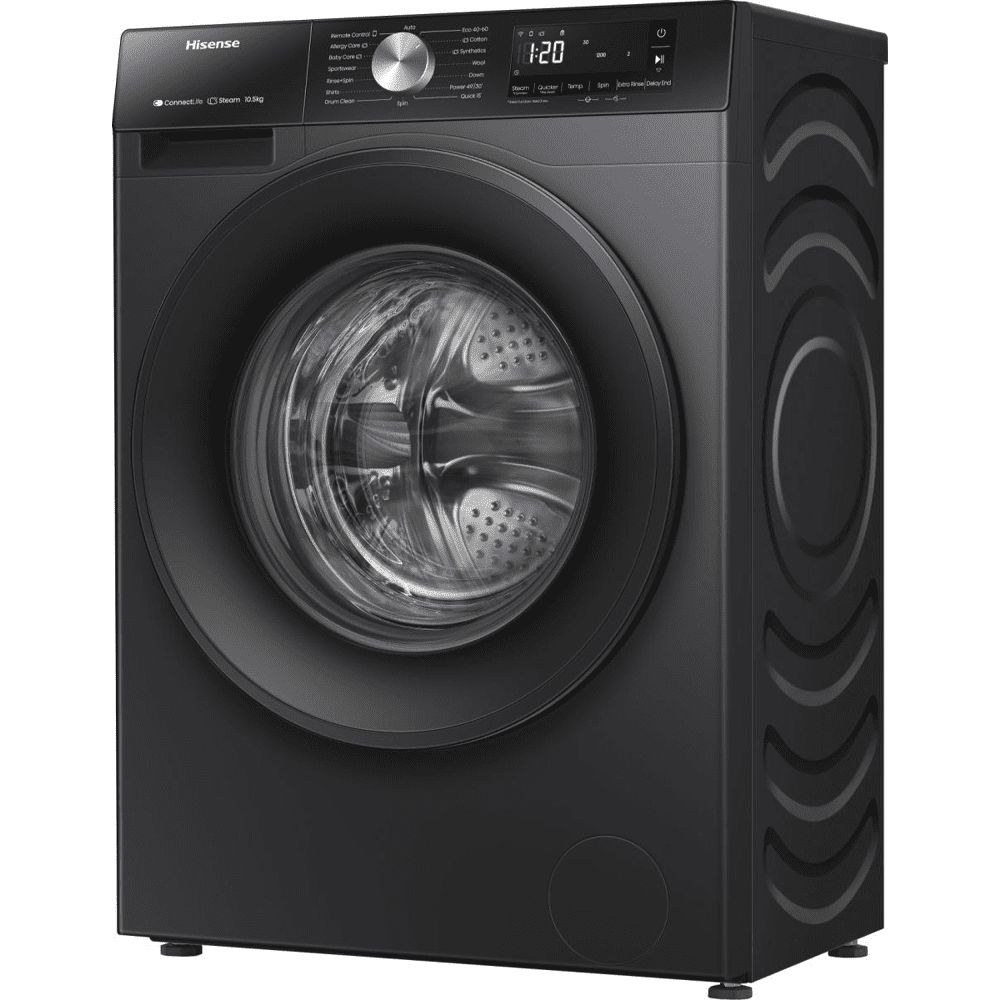Hisense 10.5kg 3S Series Washing Machine 1400rpm WF3S1043BB3 - Black Hisense 10.5kg 3S Series Washing Machine 1400rpm WF3S1043BB3 - Black