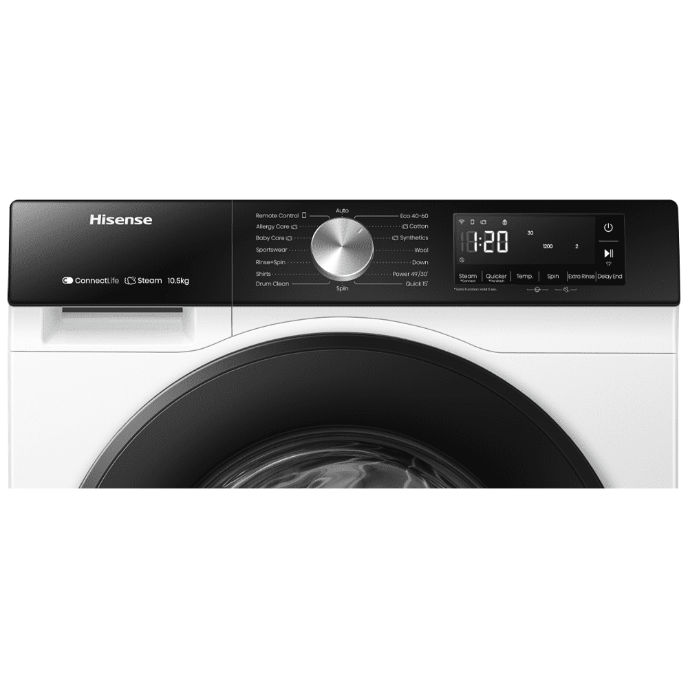 Hisense 10.5kg 3S Series Washing Machine 1400rpm WF3S1043BW3 - White Hisense 10.5kg 3S Series Washing Machine 1400rpm WF3S1043BW3 - White