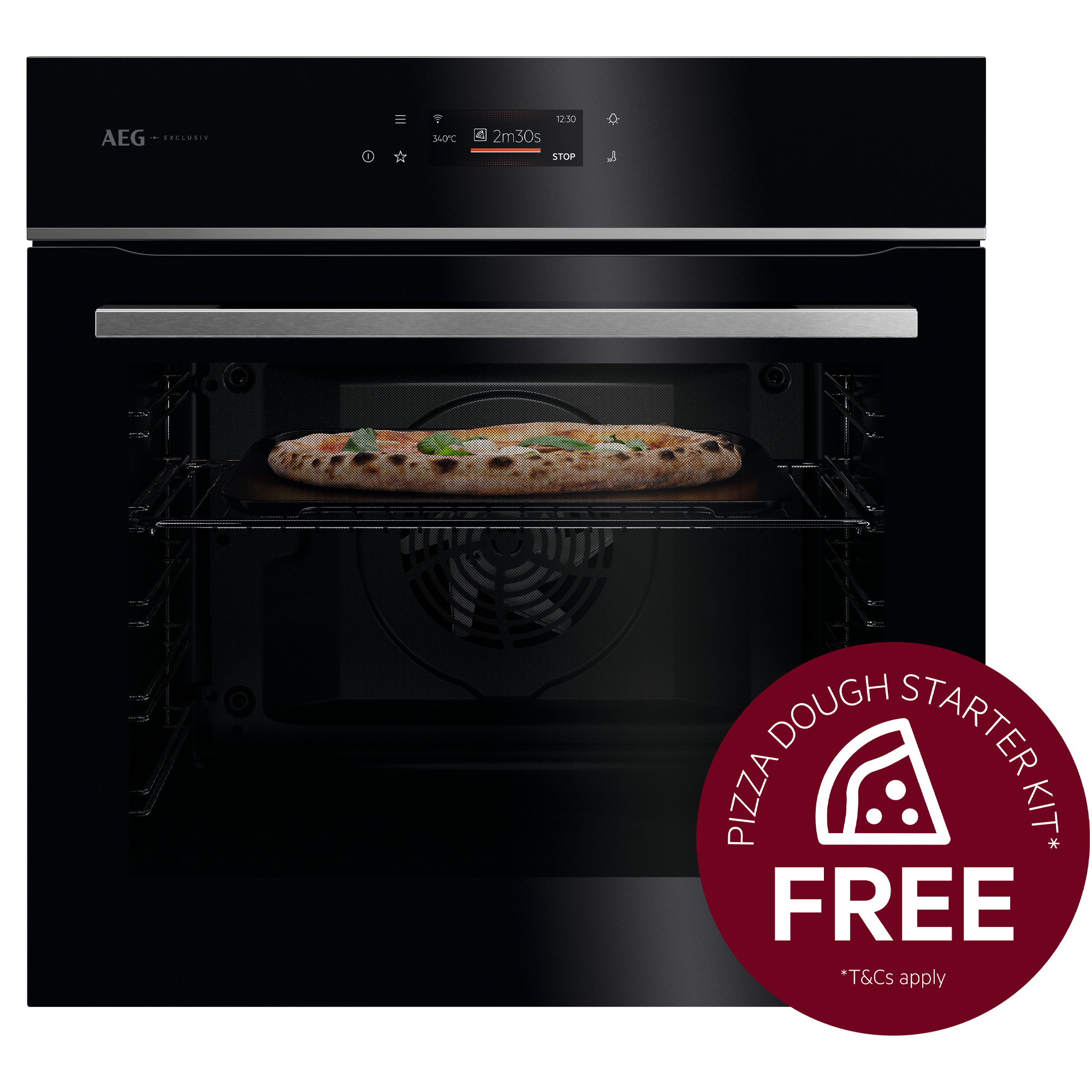 AEG 7000 PizzaExpert Exclusiv Built-In Oven, Pyrolytic Self-Cleaning, Wi-Fi Enabled GX7PB63FSB - Black AEG 7000 PizzaExpert Exclusiv Built-In Oven, Pyrolytic Self-Cleaning, Wi-Fi Enabled GX7PB63FSB - Black