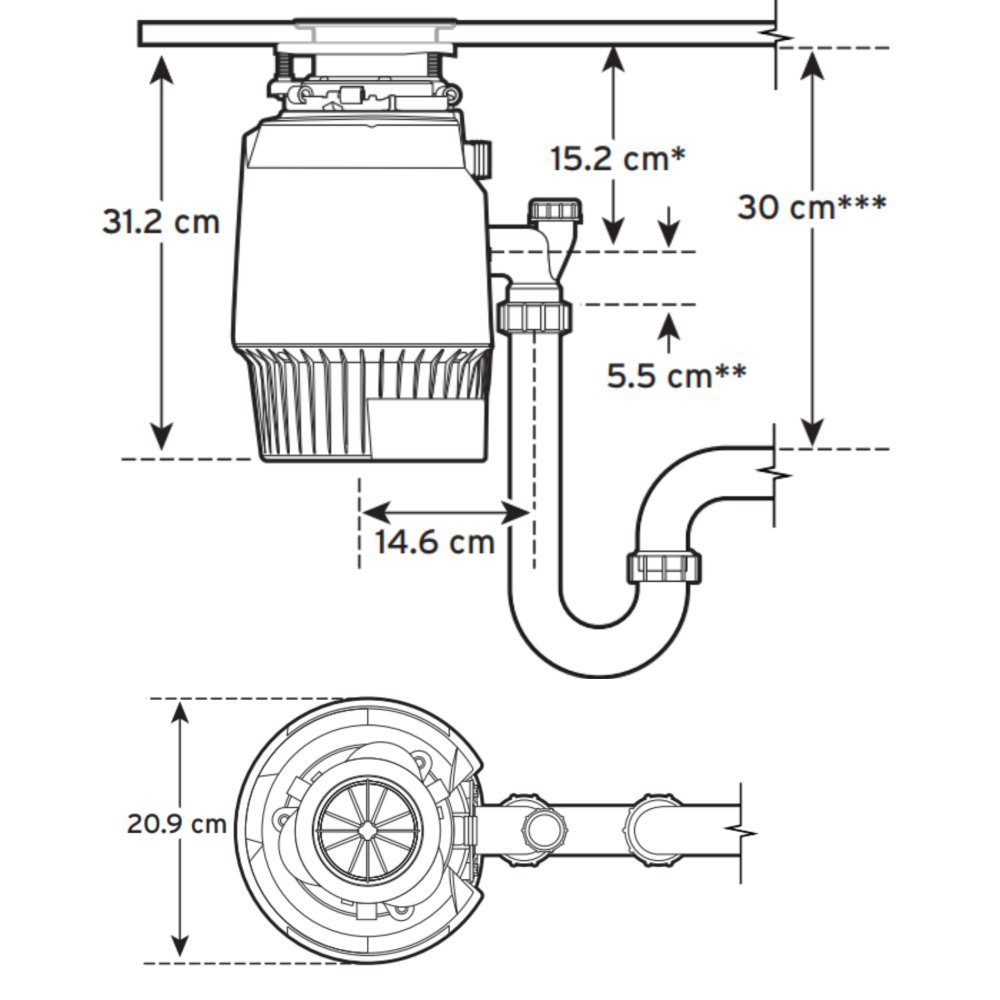 Insinkerator Waste Disposal Unit With Air Switch EVOLUTIONPLUS750SR Insinkerator Waste Disposal Unit With Air Switch EVOLUTIONPLUS750SR