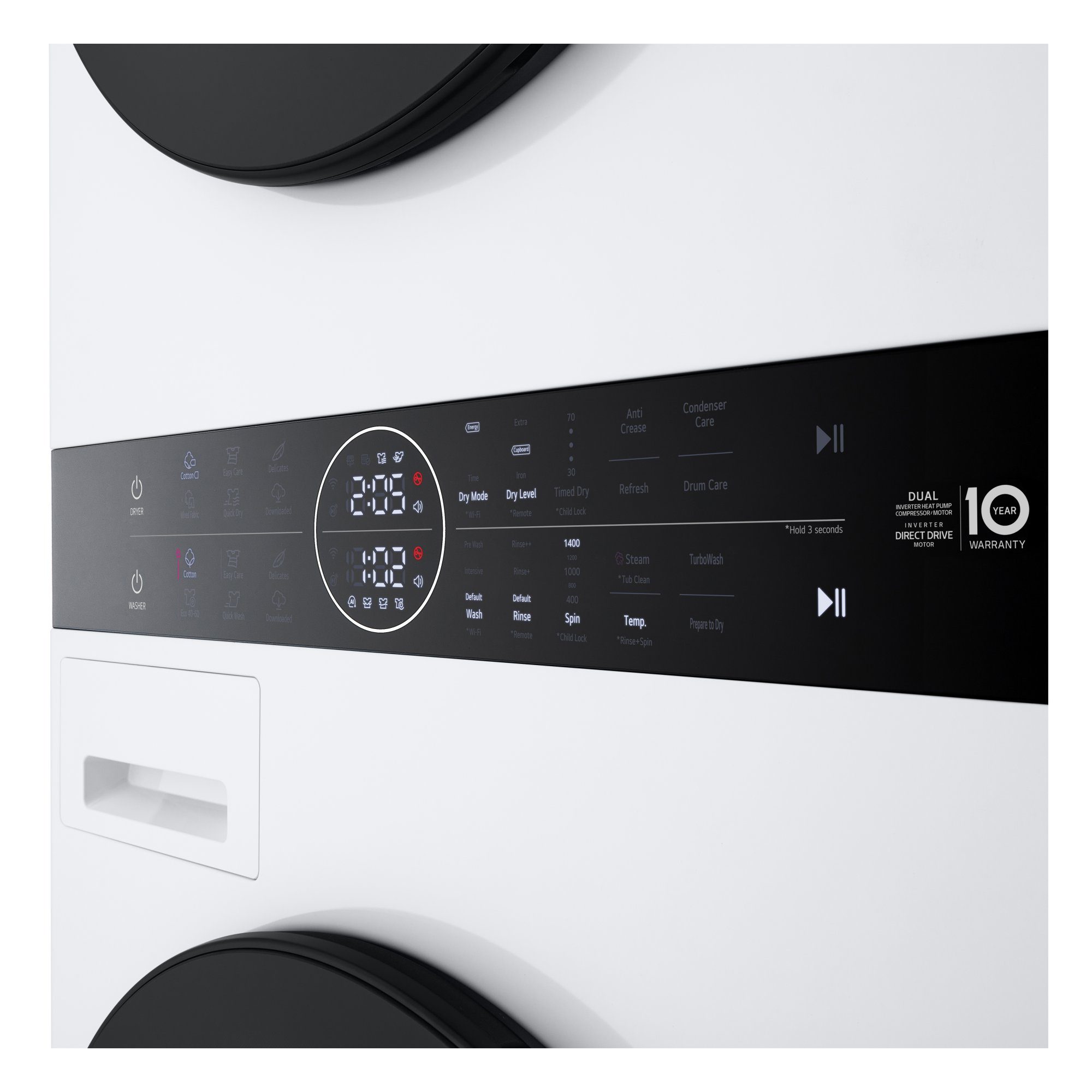LG 12kg/10kg WashTower TurboWash Washer Dryer WT1210WWF - White LG 12kg/10kg WashTower TurboWash Washer Dryer WT1210WWF - White