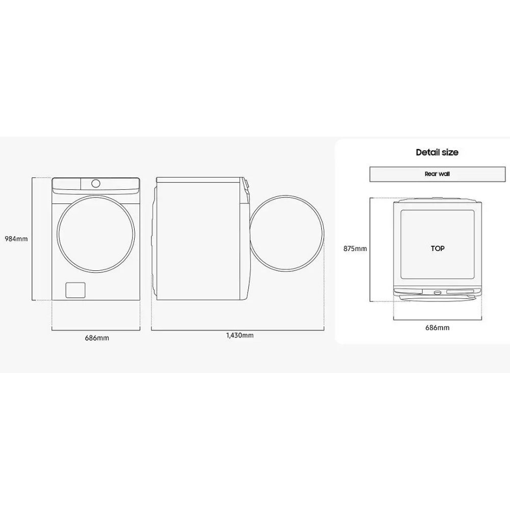 Samsung Oversized 20kg Washing Machine WF20DG8650BV - Black Samsung Oversized 20kg Washing Machine WF20DG8650BV - Black