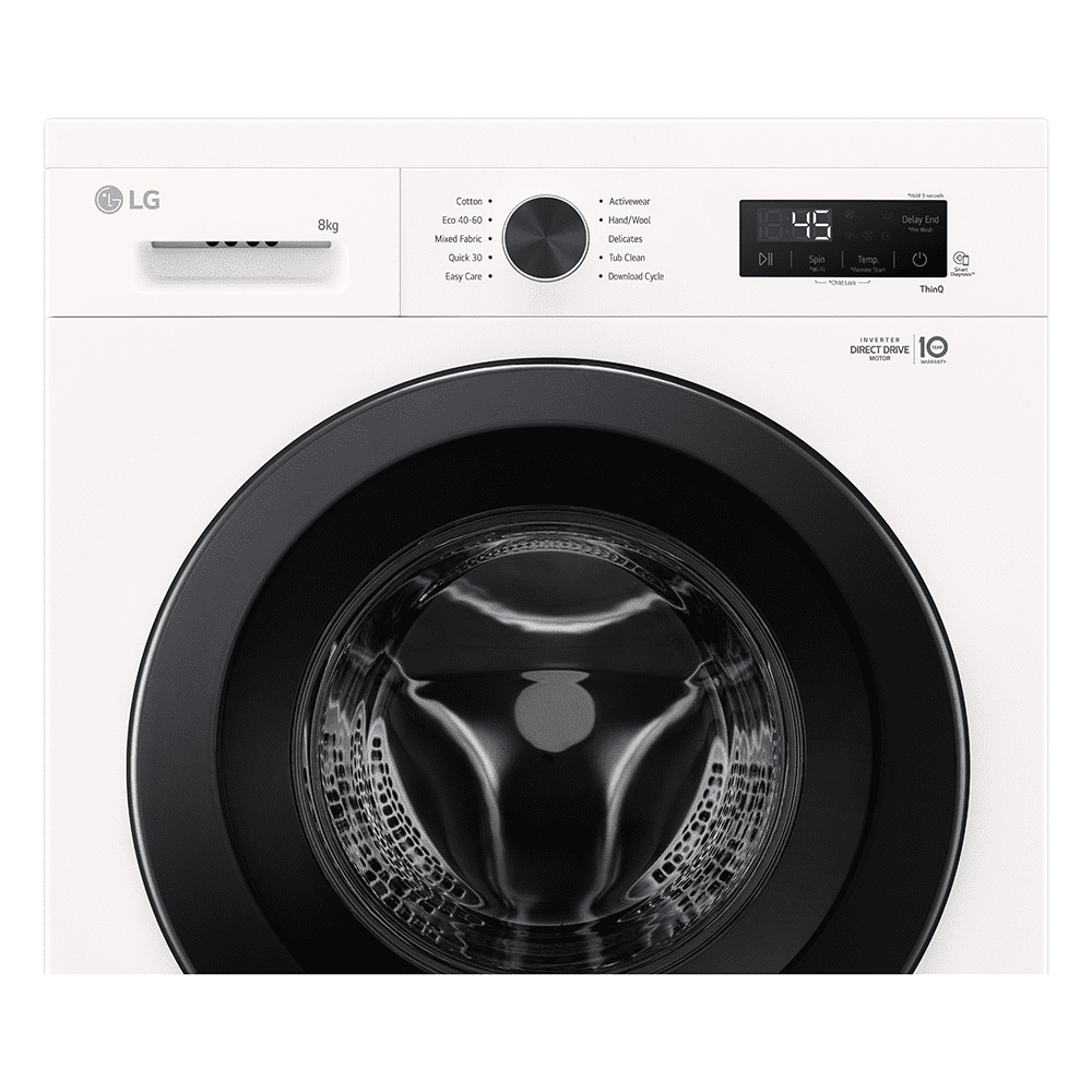 LG 8kg Steam Washing Machine F4X1008NWK - WHITE LG 8kg Steam Washing Machine F4X1008NWK - WHITE