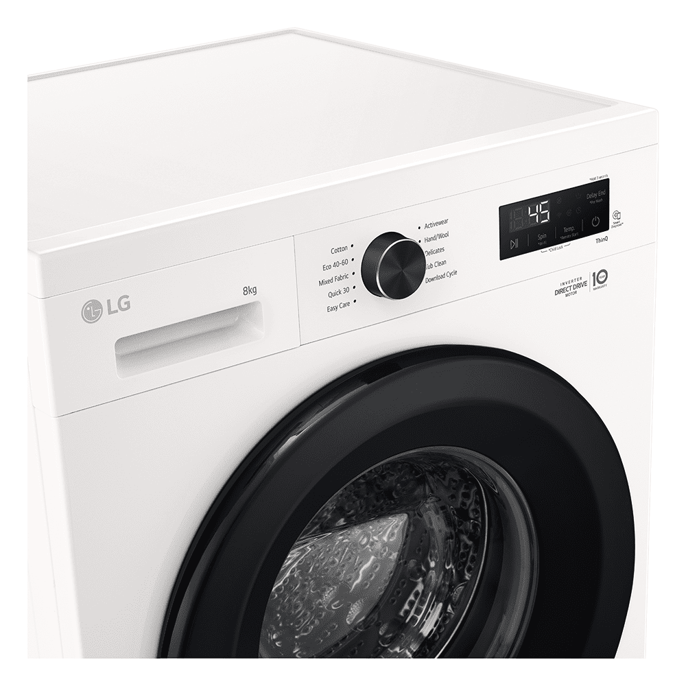 LG 8kg Steam Washing Machine F4X1008NWK - WHITE LG 8kg Steam Washing Machine F4X1008NWK - WHITE