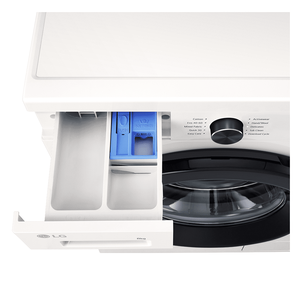 LG 8kg Steam Washing Machine F4X1008NWK - WHITE LG 8kg Steam Washing Machine F4X1008NWK - WHITE