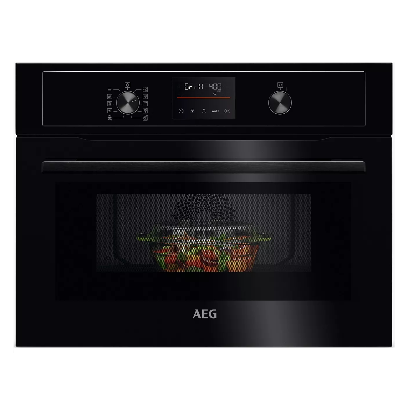 AEG Series 5000 Built In Combi Microwave For Tall Housing KOX36506GB - BLACK