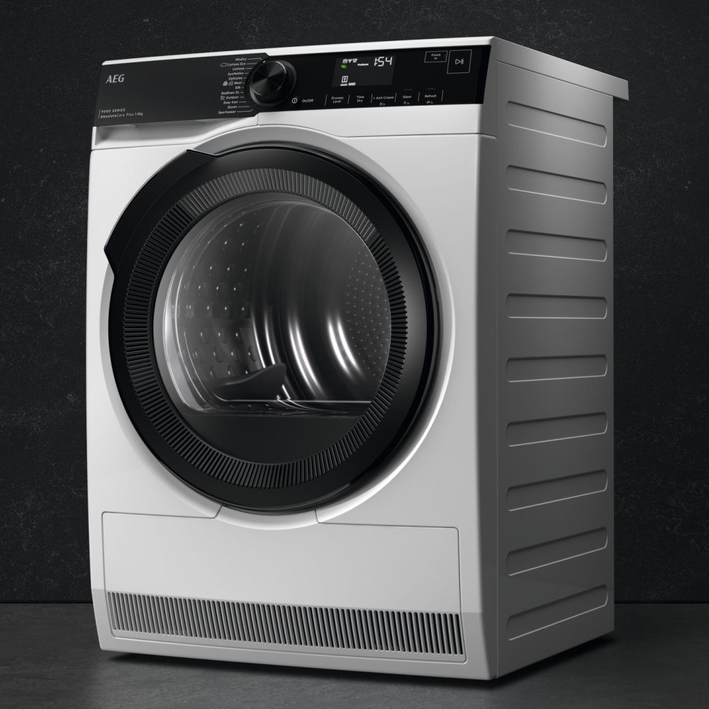 AEG 8kg Series 9000 Heat Pump Condenser Dryer TR948V4BC - WHITE AEG 8kg Series 9000 Heat Pump Condenser Dryer TR948V4BC - WHITE