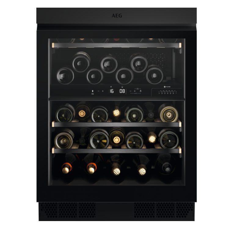 AEG Series 8000 60cm Integrated Undercounter Dual Zone Wine Cooler AWUD040B8B - BLACK AEG Series 8000 60cm Integrated Undercounter Dual Zone Wine Cooler AWUD040B8B - BLACK
