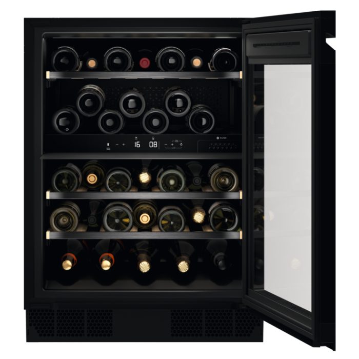 AEG Series 8000 60cm Integrated Undercounter Dual Zone Wine Cooler AWUD040B8B - BLACK AEG Series 8000 60cm Integrated Undercounter Dual Zone Wine Cooler AWUD040B8B - BLACK