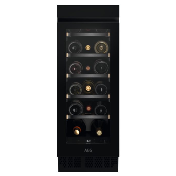 AEG 30cm Series 7000 Integrated Undercounter Wine Cooler AWUS018B7B - BLACK AEG 30cm Series 7000 Integrated Undercounter Wine Cooler AWUS018B7B - BLACK