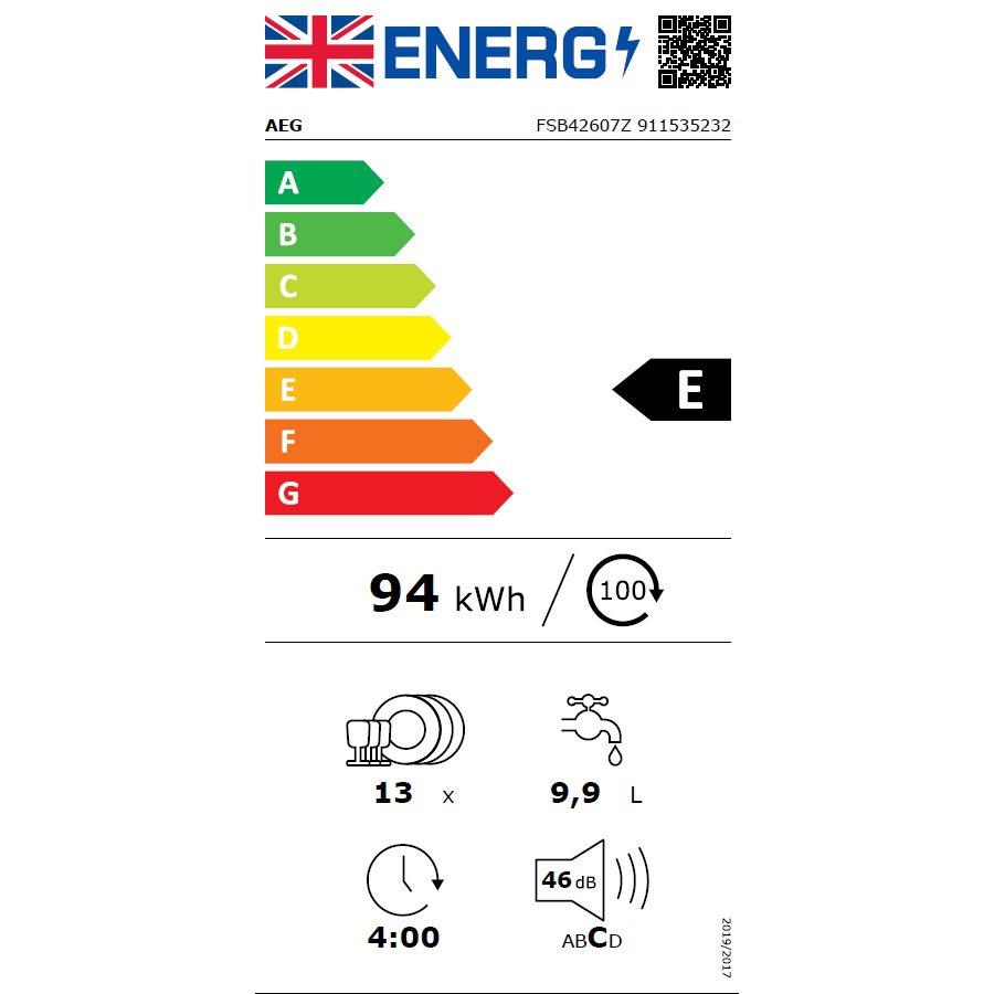 AEG 60cm Series 3000 AirDry Fully Integrated Dishwasher FSB42607Z AEG 60cm Series 3000 AirDry Fully Integrated Dishwasher FSB42607Z