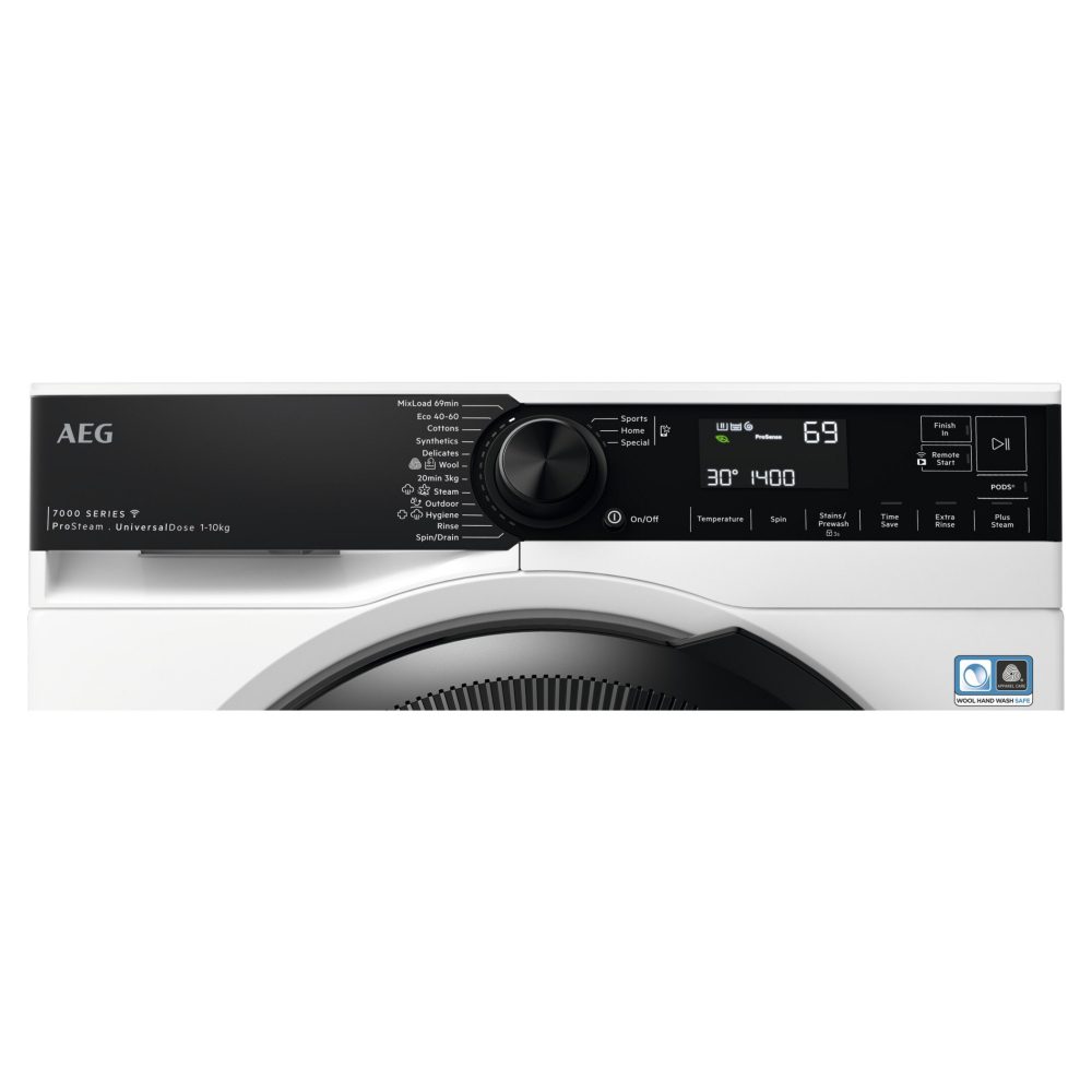 AEG 10kg Series 7000 ProSteam Universal Dose Washing Machine 1600rpm LFR74164UC - WHITE AEG 10kg Series 7000 ProSteam Universal Dose Washing Machine 1600rpm LFR74164UC - WHITE
