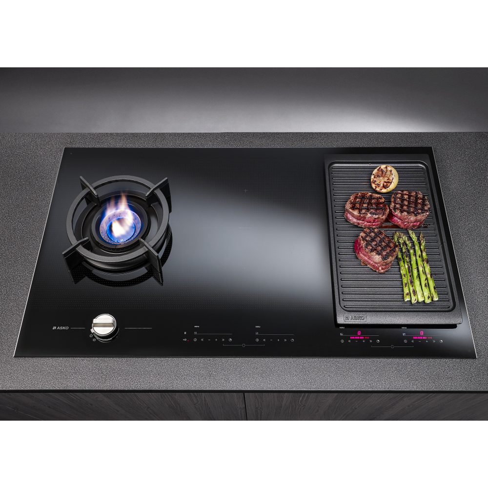 Asko 90cm Mixed Induction And Gas Hob HIG1995AB - BLACK Asko 90cm Mixed Induction And Gas Hob HIG1995AB - BLACK