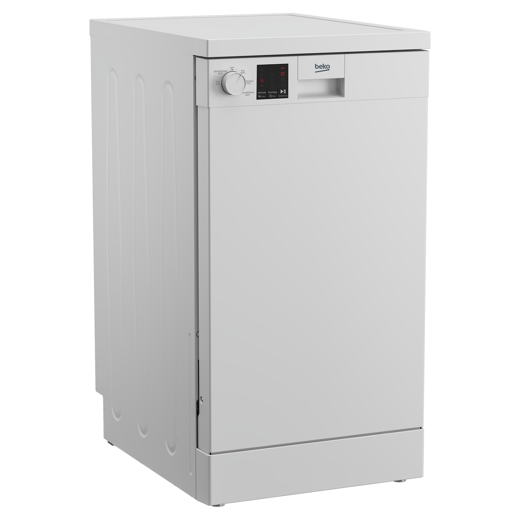 Beko 45cm Freestanding Slimline Dishwasher DVS05C20W - White Beko 45cm Freestanding Slimline Dishwasher DVS05C20W - White