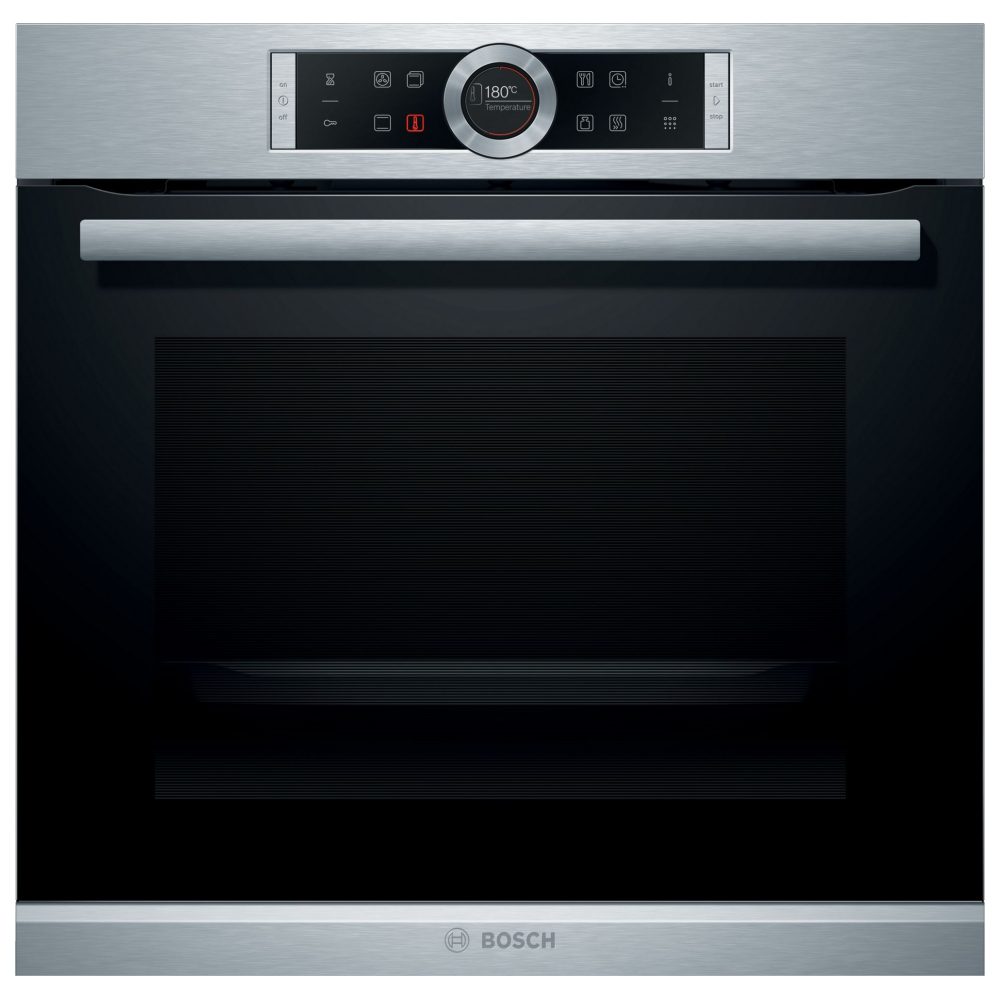 Bosch Series 8 Pyrolytic Multifunction Single Oven HBG674BS1B - STAINLESS STEEL Bosch Series 8 Pyrolytic Multifunction Single Oven HBG674BS1B - STAINLESS STEEL