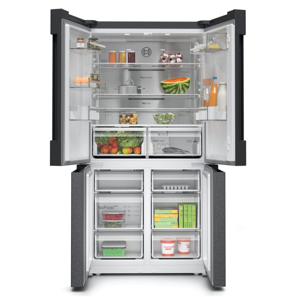 Bosch KFN96AXEA French Style 4 Door Fridge Freezer - BLACK STEEL Bosch KFN96AXEA French Style 4 Door Fridge Freezer - BLACK STEEL