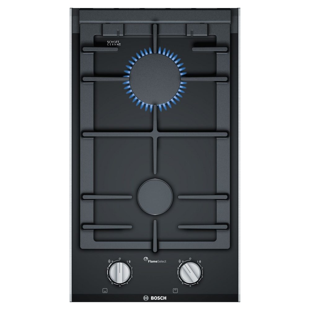 Bosch Series 8 Domino Gas On Glass Hob PRB3A6B70 - ALUMINIUM Bosch Series 8 Domino Gas On Glass Hob PRB3A6B70 - ALUMINIUM