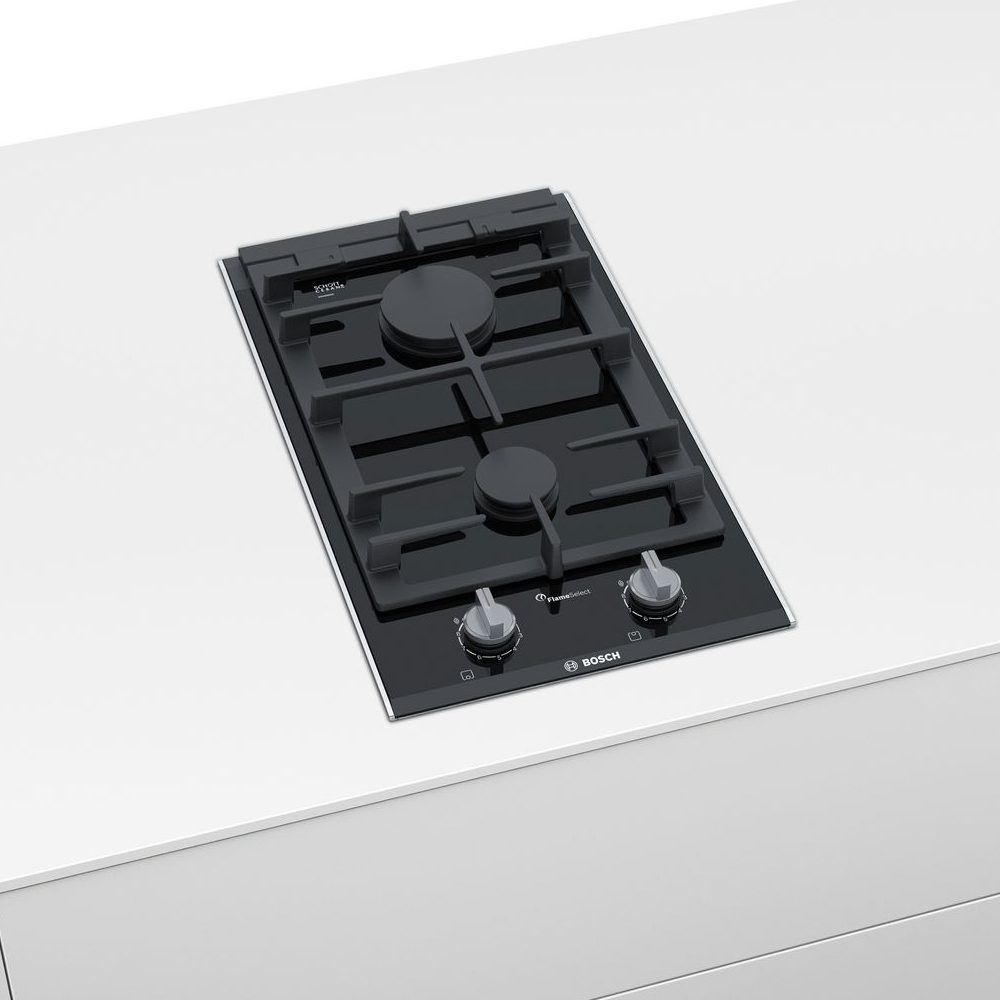 Bosch Series 8 Domino Gas On Glass Hob PRB3A6B70 - ALUMINIUM Bosch Series 8 Domino Gas On Glass Hob PRB3A6B70 - ALUMINIUM