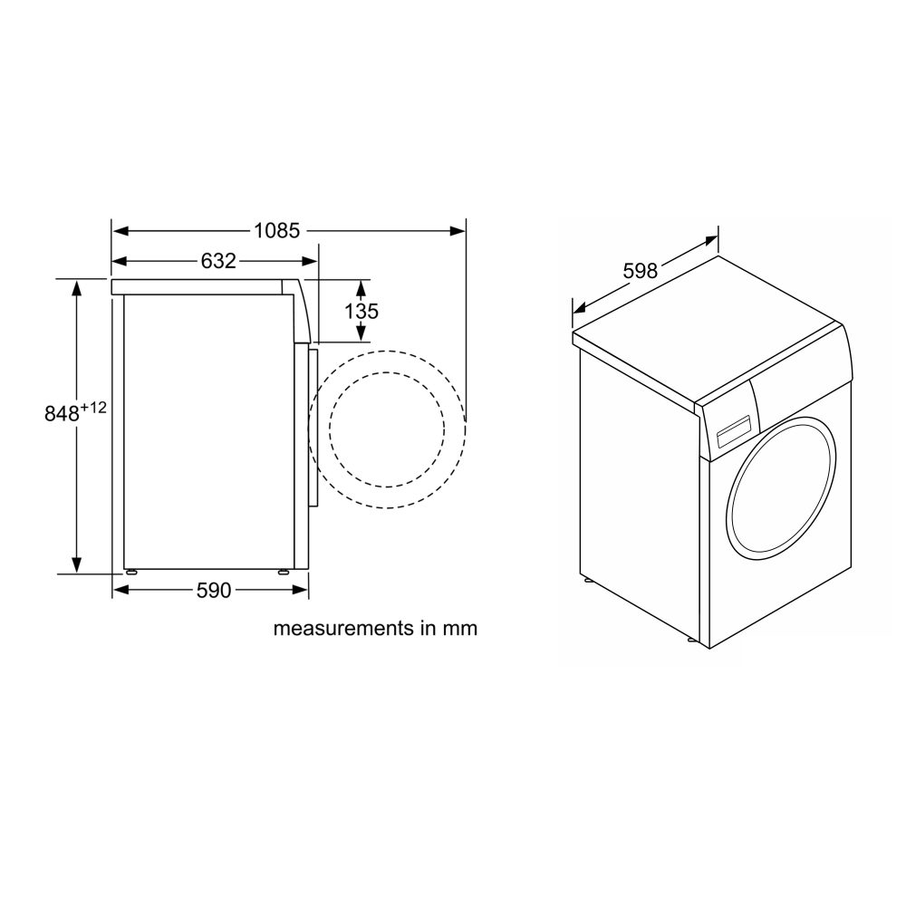 Bosch WAV28EH3GB 9kg Series 8 i-DOS Washing Machine 1400rpm - WHITE Bosch WAV28EH3GB 9kg Series 8 i-DOS Washing Machine 1400rpm - WHITE