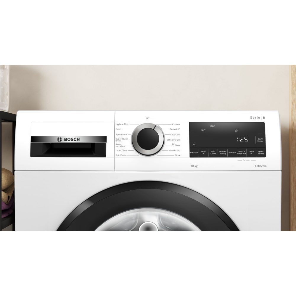 Bosch 10kg Series 6 Washing Machine 1400rpm WGG25402GB - White Bosch 10kg Series 6 Washing Machine 1400rpm WGG25402GB - White