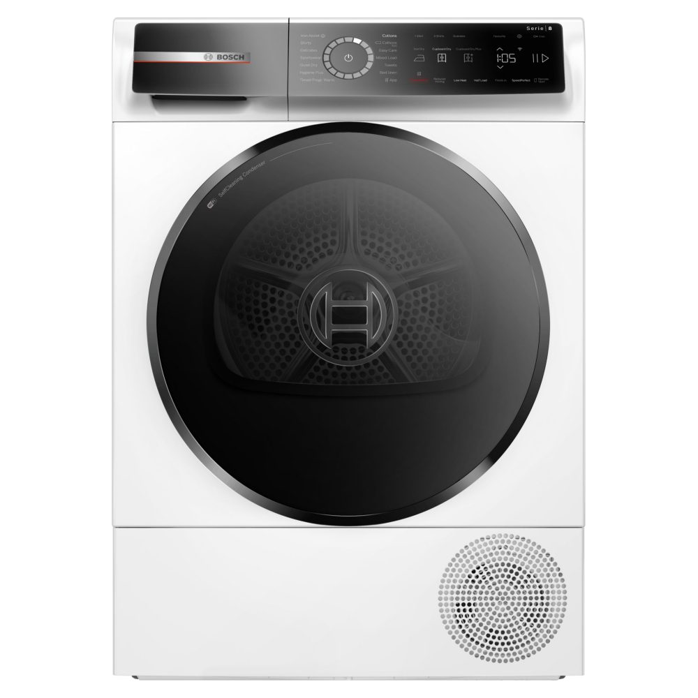 Bosch WQB246C9GB 9kg Series 8 Heat Pump Condenser Tumble Dryer - WHITE Bosch WQB246C9GB 9kg Series 8 Heat Pump Condenser Tumble Dryer - WHITE