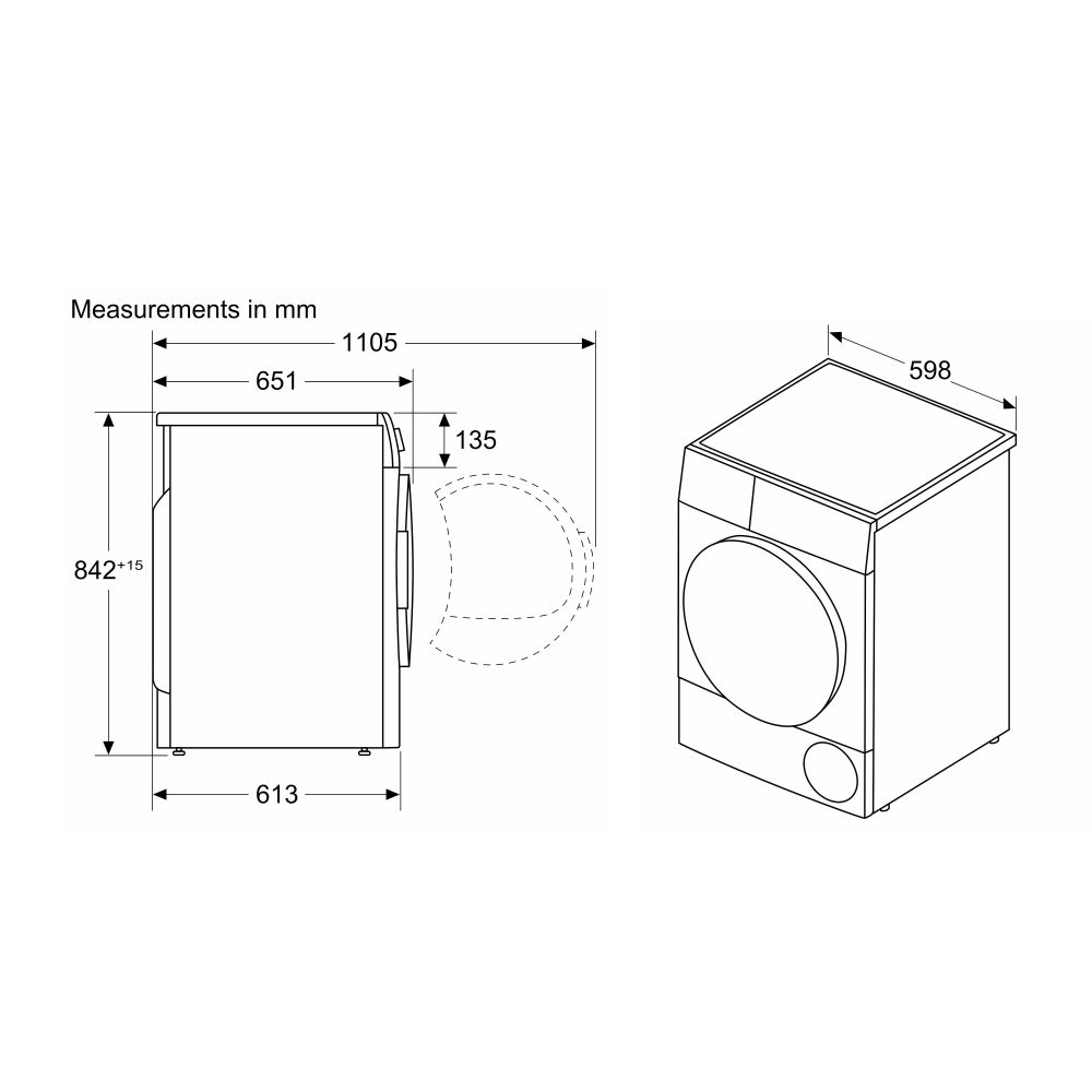 Bosch WQB246C9GB 9kg Series 8 Heat Pump Condenser Tumble Dryer - WHITE Bosch WQB246C9GB 9kg Series 8 Heat Pump Condenser Tumble Dryer - WHITE