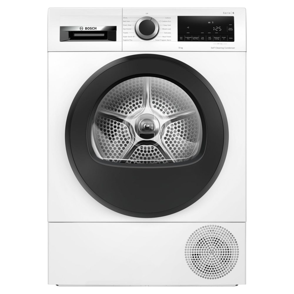 Bosch 9kg Series 6 Reverse Action Heat Pump Condenser Tumble Dryer WQG245A0GB - WHITE Bosch 9kg Series 6 Reverse Action Heat Pump Condenser Tumble Dryer WQG245A0GB - WHITE