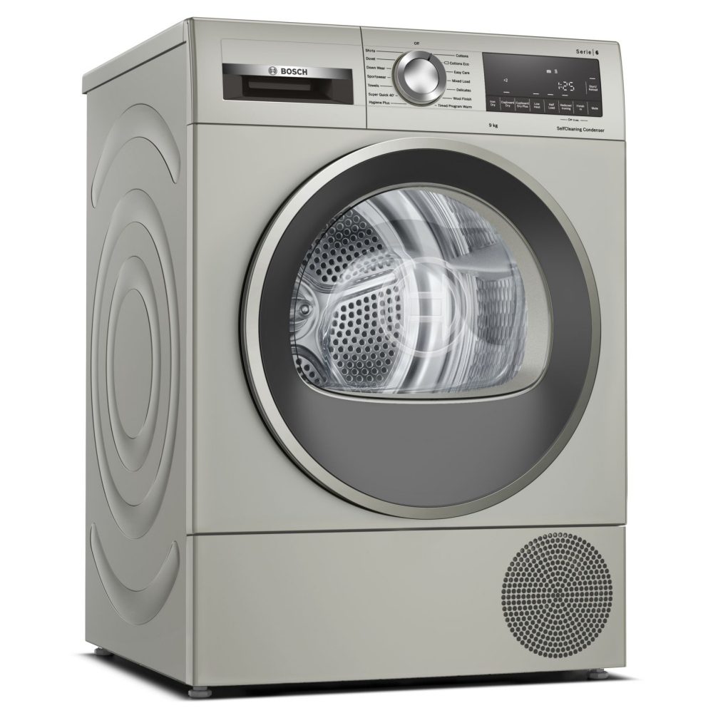 Bosch 9kg Series 6 Heat Pump Condenser Tumble Dryer WQG245S9GB - SILVER Bosch 9kg Series 6 Heat Pump Condenser Tumble Dryer WQG245S9GB - SILVER