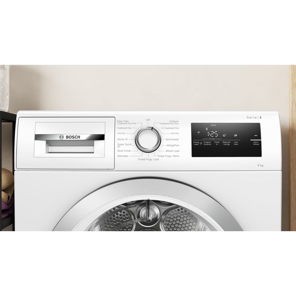 Bosch WTN83203GB 8kg Series 4 Condenser Tumble Dryer - WHITE Bosch WTN83203GB 8kg Series 4 Condenser Tumble Dryer - WHITE
