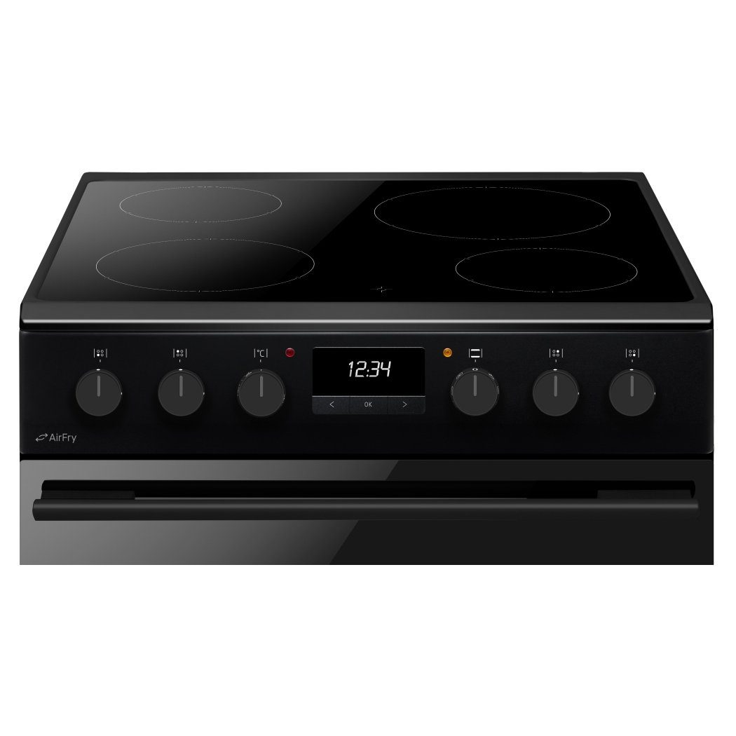 CDA 60cm Freestanding Ceramic Cooker with Air Fry CFC6100MB - BLACK CDA 60cm Freestanding Ceramic Cooker with Air Fry CFC6100MB - BLACK