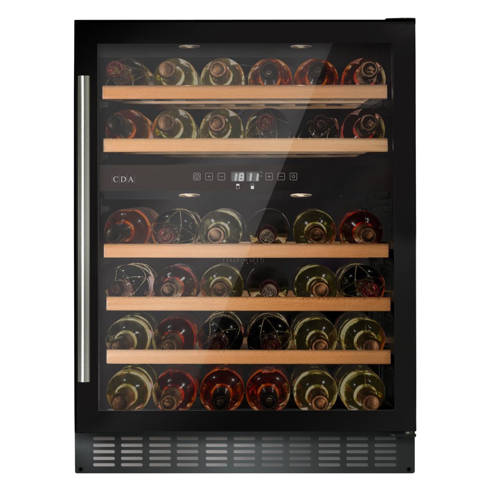 CDA 60cm Undercounter Wine Cooler FWC604BL - BLACK CDA 60cm Undercounter Wine Cooler FWC604BL - BLACK
