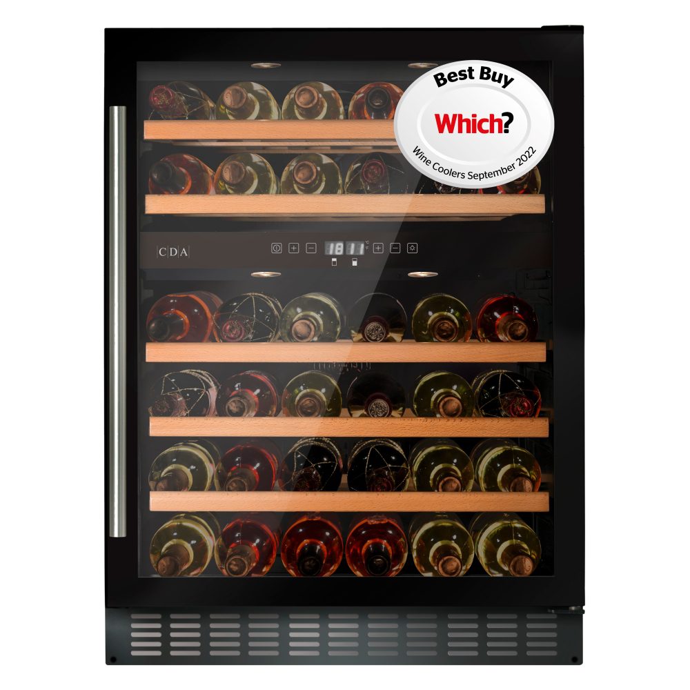 CDA 60cm Undercounter Wine Cooler FWC604BL - BLACK CDA 60cm Undercounter Wine Cooler FWC604BL - BLACK