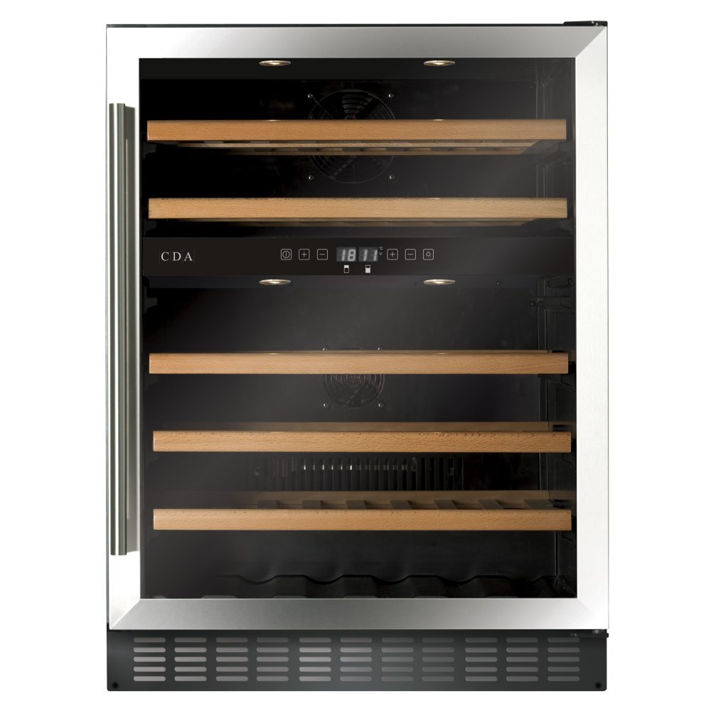 CDA 60cm Undercounter Wine Cooler FWC604SS - STAINLESS STEEL CDA 60cm Undercounter Wine Cooler FWC604SS - STAINLESS STEEL