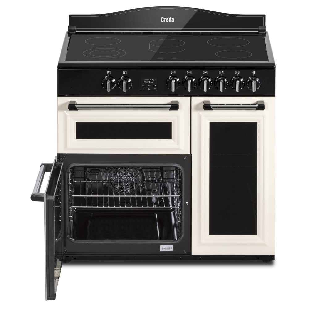 Creda 90cm Traditional Electric Ceramic Range Cooker C90RCCTCRM - CREAM Creda 90cm Traditional Electric Ceramic Range Cooker C90RCCTCRM - CREAM