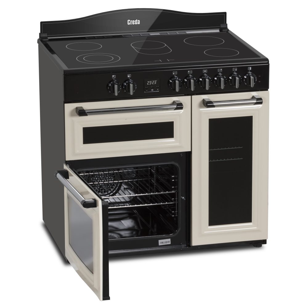 Creda 90cm Traditional Electric Ceramic Range Cooker C90RCCTCRM - CREAM Creda 90cm Traditional Electric Ceramic Range Cooker C90RCCTCRM - CREAM