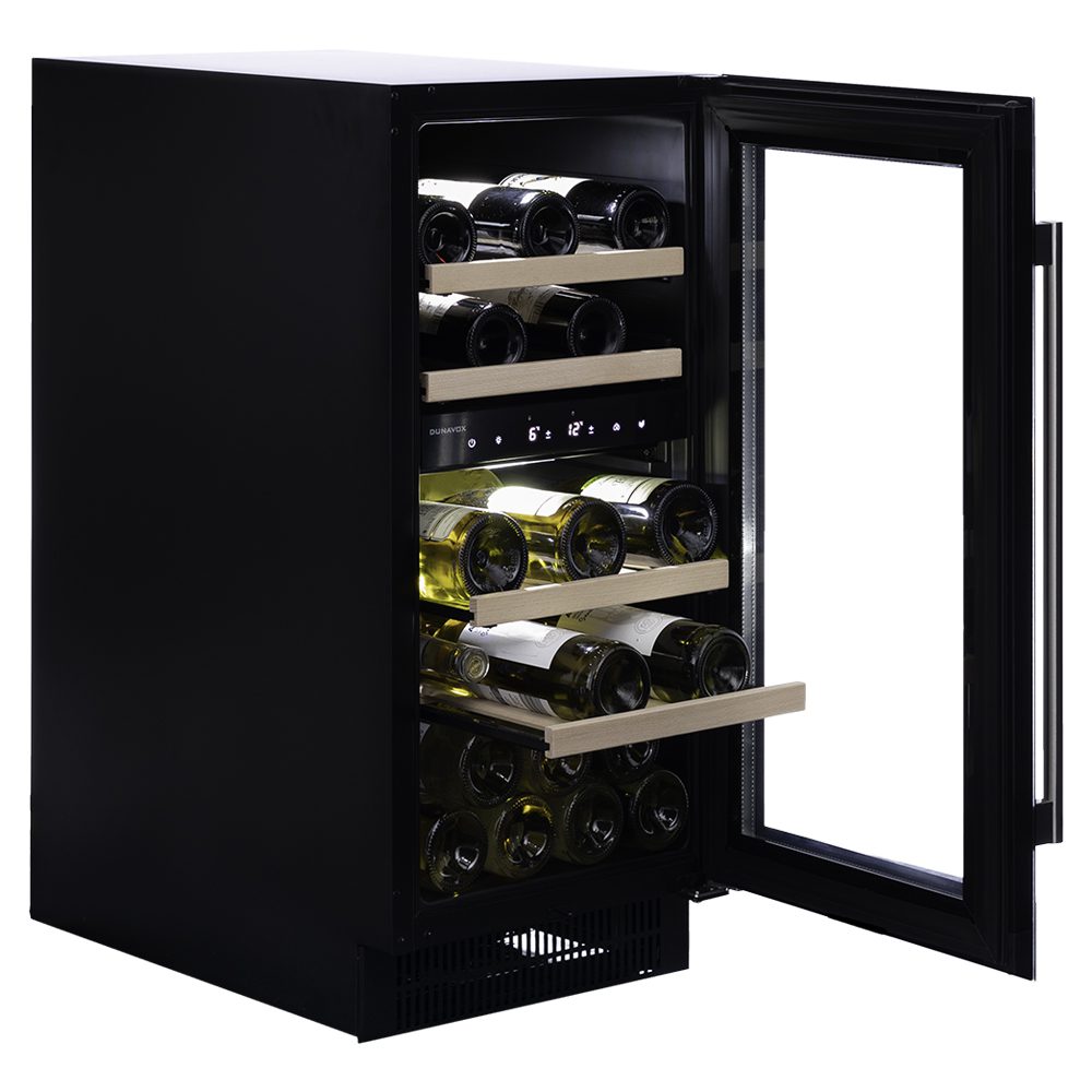 Dunavox FLOW-32D 38cm Freestanding Wine Cooler DAUF-32.78DB - BLACK Dunavox FLOW-32D 38cm Freestanding Wine Cooler DAUF-32.78DB - BLACK
