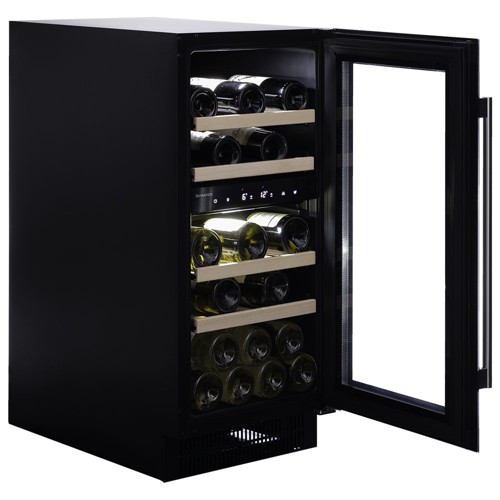 Dunavox FLOW-32D 38cm Freestanding Wine Cooler DAUF-32.78DB - BLACK Dunavox FLOW-32D 38cm Freestanding Wine Cooler DAUF-32.78DB - BLACK