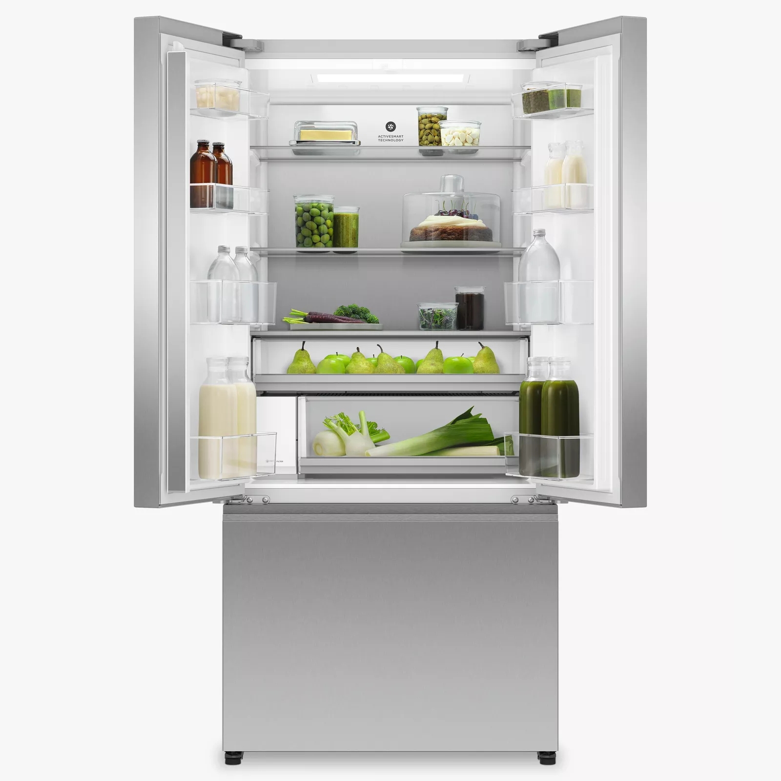 Fisher Paykel 79cm French Style Fridge Freezer Ice & Water RF505ANUX1 - Stainless Steel Fisher Paykel 79cm French Style Fridge Freezer Ice & Water RF505ANUX1 - Stainless Steel