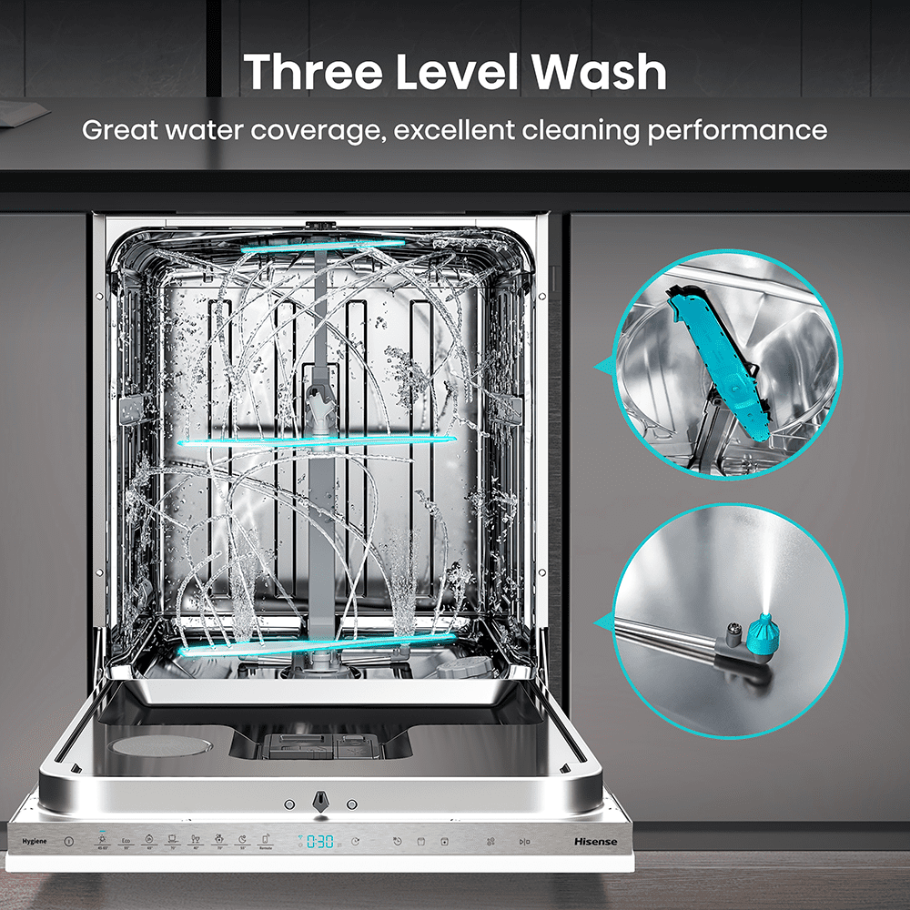 Hisense 60cm Fully Integrated Dishwasher HV693C60UK Hisense 60cm Fully Integrated Dishwasher HV693C60UK