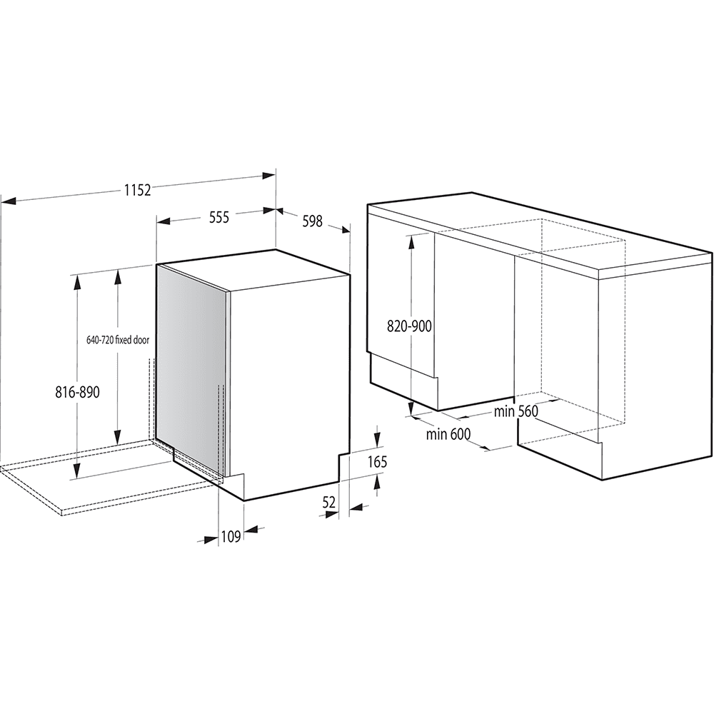 Hisense 60cm Fully Integrated Dishwasher HV693C60UK Hisense 60cm Fully Integrated Dishwasher HV693C60UK
