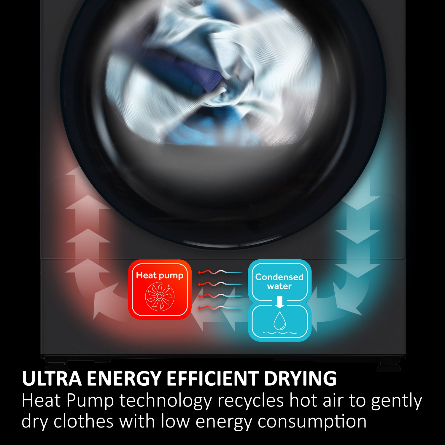Haier 9kg X11 Heat Pump Condenser Dryer HD90-A3Q397U1 - White Haier 9kg X11 Heat Pump Condenser Dryer HD90-A3Q397U1 - White